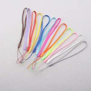 Colorful nylon wrist lanyards for phones and fans in 12 assorted vibrant colors