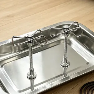 Stainless steel magnetic mosquito coil holder with butterfly top and drip tray for outdoor use