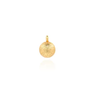 Pendenti a Sfera in Rame Placcato Oro 18K per Albero di Natale DIY Creazione Gioielli Ciondoli Sferici Smerigliati per Decorazioni