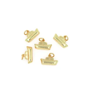 Set van vijf 18K vergulde boot hangers voor DIY sieraden in punk stijl kettingen