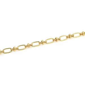 18K Vergoldete Kupfer Gliederkette Für DIY Halsketten Armband Schmuckherstellung Luxus Mode Schmuckzubehör