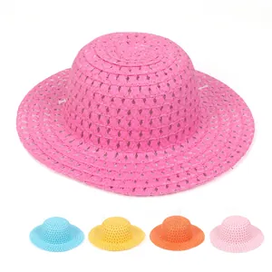 Mini chapeaux de paille colorés pour peinture et projets de bricolage créatifs enfants