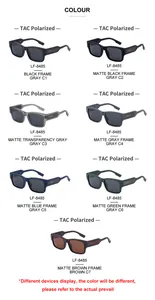 Multiple color options of square polarized sunglasses with TAC lenses for men