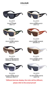 Multi-color collection of GL-LH314 oversized Y2K sports sunglasses in 8 varied frame options