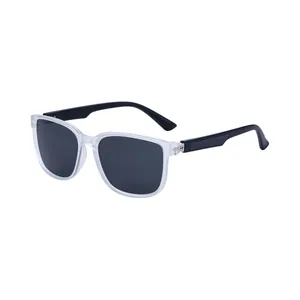Gafas de sol polarizadas cuadradas modernas con montura transparente para hombres al aire libre