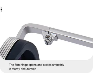Macro view of sturdy metal hinge and copper alloy temples on square frame sunglasses