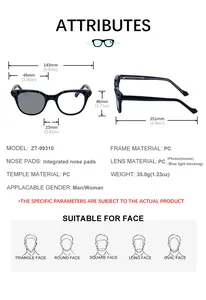 Guide des tailles détaillé pour lunettes de soleil ovales avec mesures du cadre