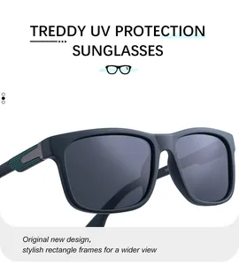 Détails de lunettes de soleil polarisées carrées avec texture antidérapante et protection UV