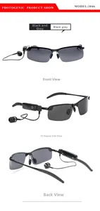Trois angles de lunettes de soleil Bluetooth avec écouteurs stéréo intégrés