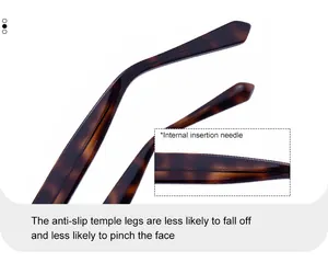 Macro detail of tortoise shell sunglasses temple with internal metal reinforcement needle