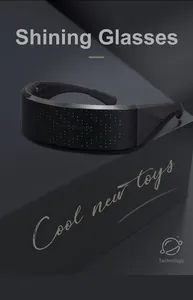 Occhiali LED intelligenti con motivi di luce verde personalizzabili e montatura nera