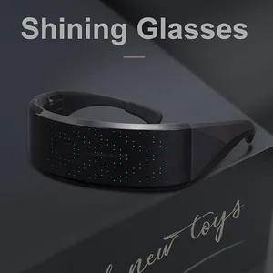 Occhiali LED Intelligenti Controllo App Bluetooth Occhiali da Sole Futuristici Pattern Dinamici DIY Per Bar Festa Festival Unisex