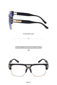 Détail de lunettes de soleil vintage en métal avec textures latérales et verres clairs