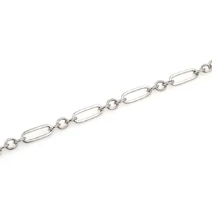 18K Vergoldet Kupfer Büroklammer Kette Ovale Glieder DIY Schmuckherstellung Zubehör Für Halsketten Armbänder Handarbeit