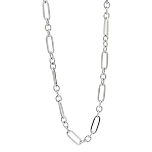 18K vergoldete Kupfer-Gliederkette im minimalistischen Büroklammer-Design für DIY-Schmuck