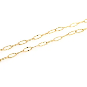 18K vergoldete Kupfer-Gliederkette für DIY-Armbänder und Halsketten Schmuckherstellung