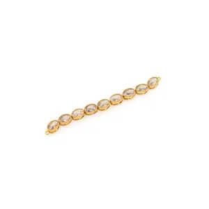 18K vergoldeter Kupferverbinder mit Zirkonia für DIY Schmuckherstellung