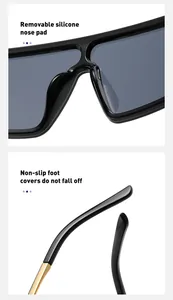Détails des plaquettes de nez en silicone amovibles et des manchons de branche antidérapants