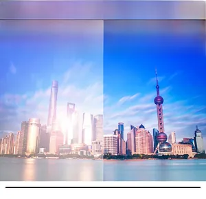 Polarized lens comparison showing glare reduction and clear nylon lens clarity