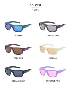 Detailvergleich von sechs Farbvarianten für die Y2K-Stil Sport-Fahrradsonnenbrille