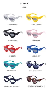 Cat eye sunglasses in 10 assorted colors including stripes and tortoise shell frames