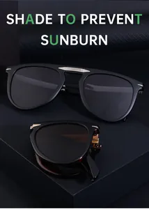 Details einer faltbaren polarisierten Pilotenbrille mit mattem Rahmen und Metallakzenten