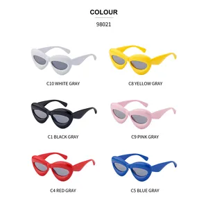 Chic lip-shaped oversized sunglasses for women in six vibrant colors for parties