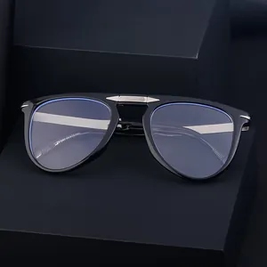 Polarisierte Klapp-Pilotensonnenbrille für Herren mit schwarzem Vollrahmen-Design und Modell ZS1040
