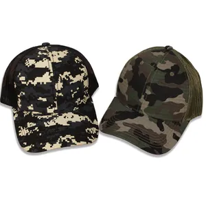 Unisex camouflage truckerpet met ademend mesh en digitale bospatronen voor de zomer