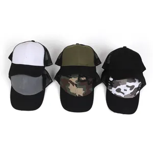 Six casquettes trucker camouflage respirantes en plusieurs couleurs avec filet