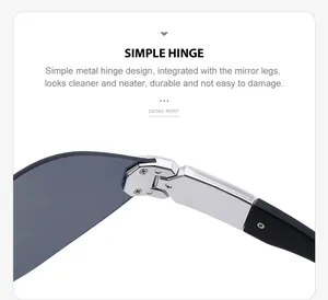 Makroaufnahme der robusten Metallscharniere an dieser Profi-Radsport-Sonnenbrille