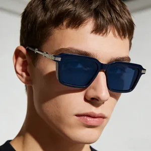 Vintage Polarized Square Sunglasses For Men Women UV400 Protection PC Metal Frame Retro Fashion Driving Shades