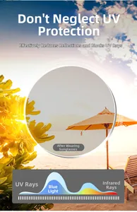 Polarisierte Gläser mit UV-Schutz und visueller Klarheit in heller Strandszenerie