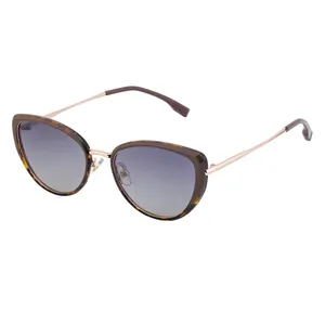 Stylish cat-eye sunglasses for women with tortoise frames and gradient lenses
