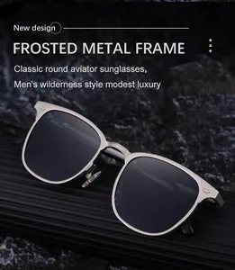 Vue détaillée de lunettes aviateur argentées avec verres sombres sur fond rocheux