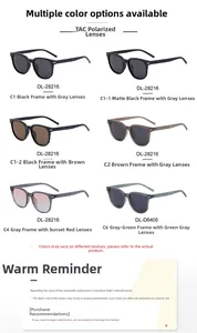 Detailed grid view of polarized TAC sunglasses in multiple stylish frame color options