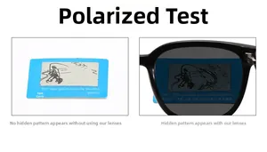 Test de polarisation montrant l'effet visuel des verres de lunettes de soleil