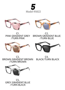 Varianti colore degli occhiali cat-eye Model-95022 con lenti fotocromatiche fashion