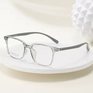Fashion Square Optical Glasses Frame TR90 Minimalist Unisex Prescription Ready Eyewear For Men Women Trendy Clear Lens Glasses