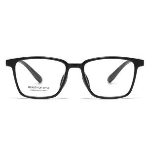 Classic large square black frame optical glasses for women with vintage aesthetic