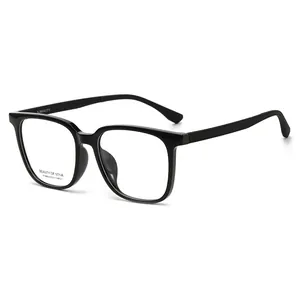 Classic black square optical glasses for women with a vintage aesthetic frame