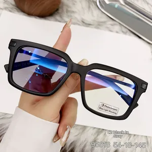 Detail of matte black frames with photochromic blue light blocking lenses in size 54-18-145