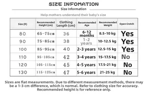Detailed size chart for boys summer cotton shirt and suspenders set ages 6m to 6y