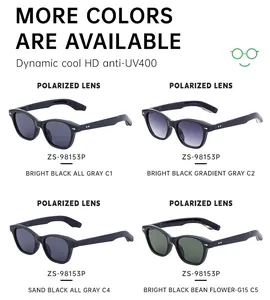 Polarized UV400 cat eye sunglasses for men in black, matte, and tortoiseshell finishes