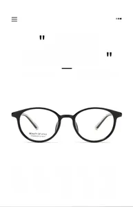 Detail view of oval black full-rim eyewear frame showing model KT62606 and specifications