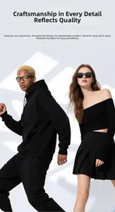 Primer plano de gafas inteligentes AI con montura plegable y diseño ligero elegante