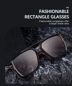 Détails de lunettes de soleil carrées montrant le double pont et les codes sur la branche