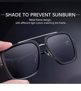 Gros plan du double pont en métal et des détails internes de ces lunettes de soleil