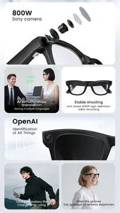 Detalle de gafas inteligentes con cámara Sony de 8MP y grabación de vídeo 1080P