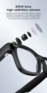 Vista de despiece del módulo de cámara HD de 8MP y chips internos de gafas inteligentes